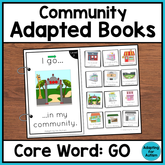 Community Core Word Adapted Book (I Go)