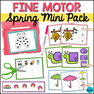 Spring Fine Motor Activities and Task Cards Mini Pack