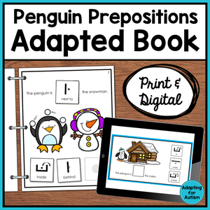 Winter Adapted Book of Prepositions (Print and Digital)