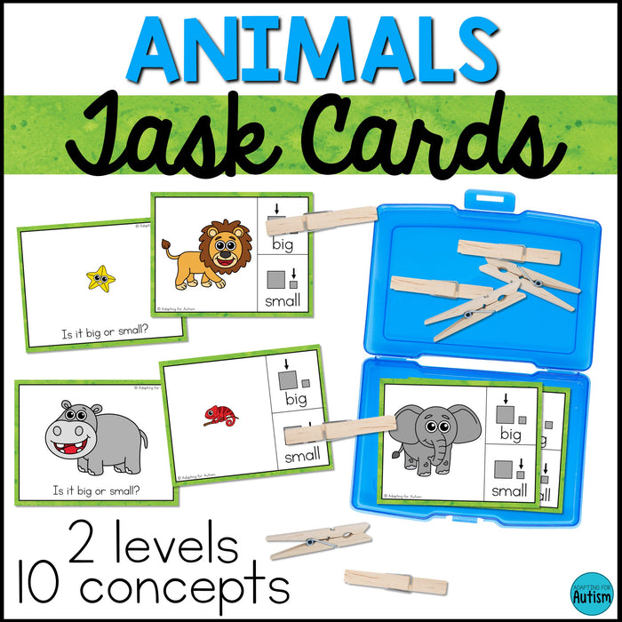 Special Education Task Boxes | Animals Basic Concepts