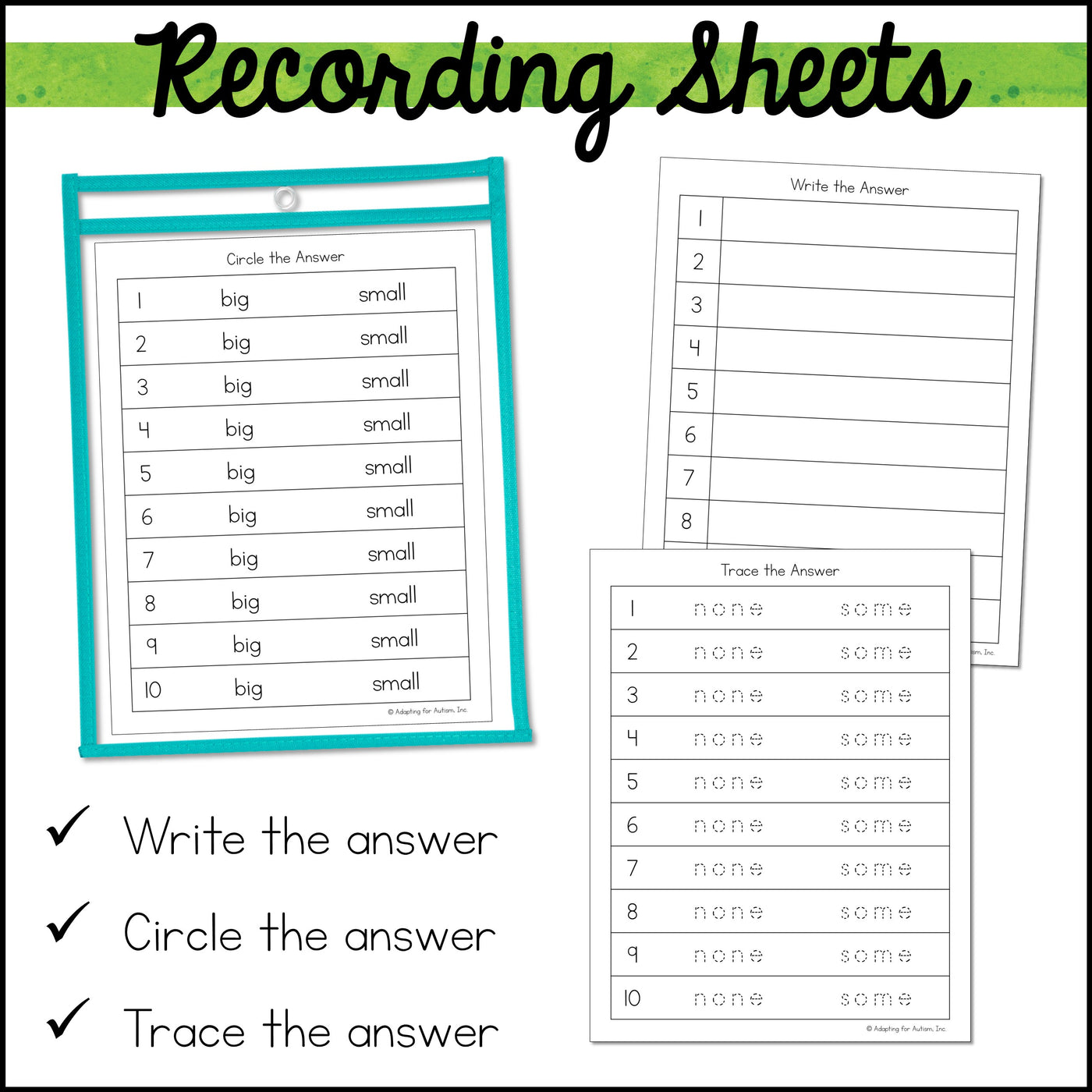 Animals Special Task Special Education Task Boxes | Animals Basic Concepts – Autism Work Tasks