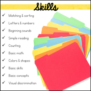 School Supplies File Folder Games and Activities