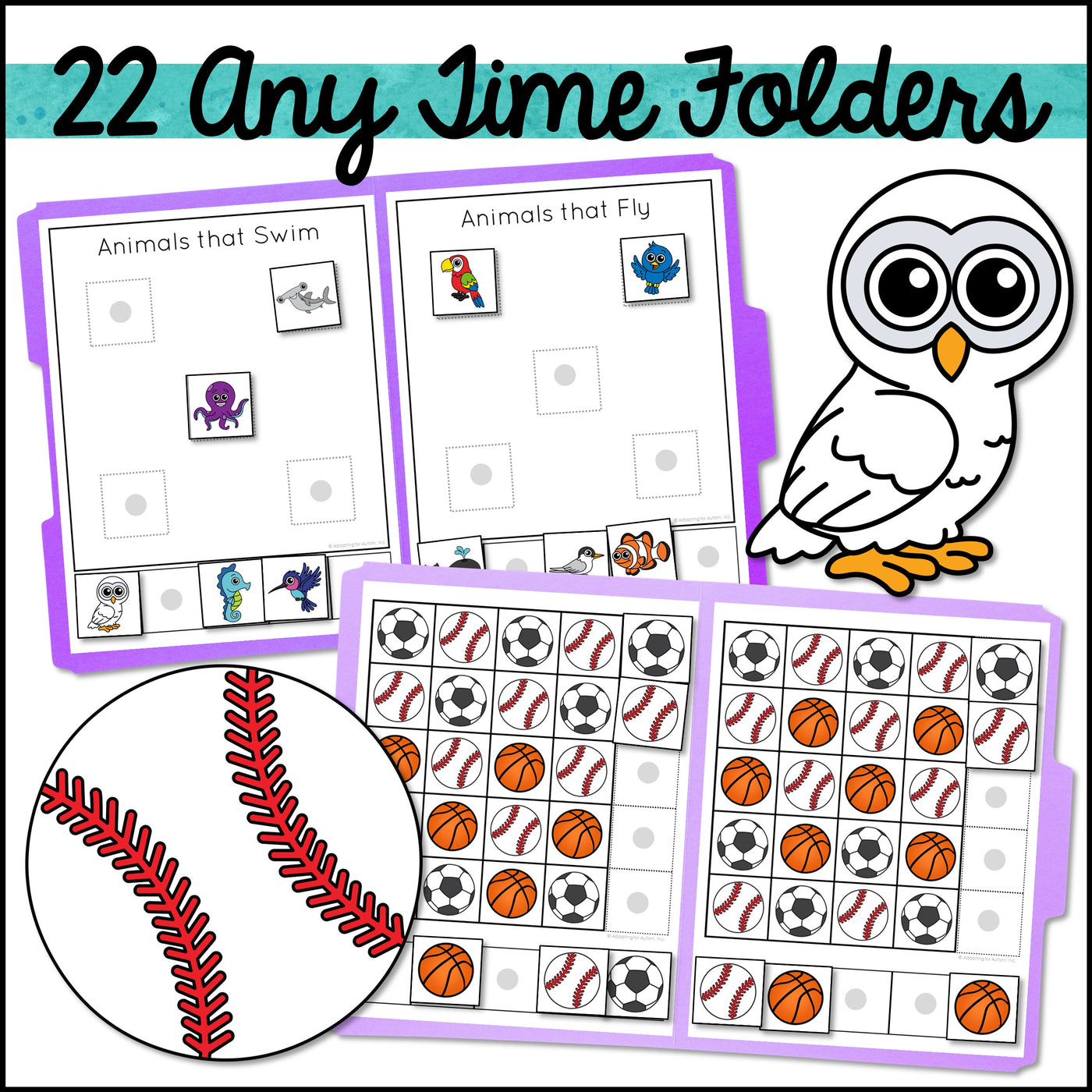 Skill Folder File Basic Skills File Folder Games BUNDLE – Autism Work Tasks