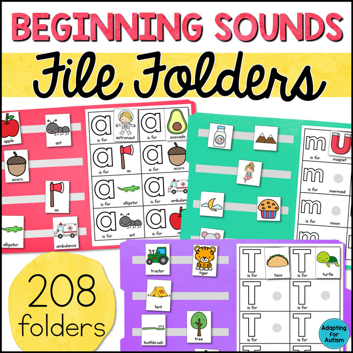 Alphabet File Folder Games Bundle | Beginning Sounds Activities