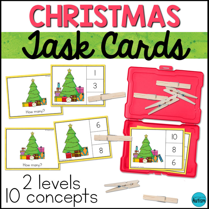Special Education Task Boxes | Christmas Basic Concepts