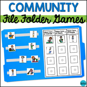 Community. Sign File Folder Sort Community File Folder Games and Activities – Autism Work Tasks