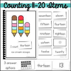 Counting Activities Math Adapted Books | Count 1-20
