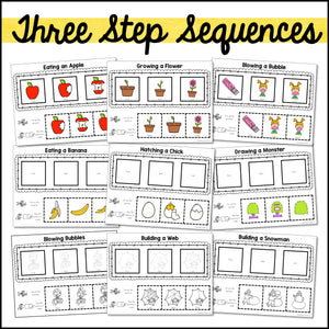 Cut and Paste Sequencing Activities (3 step)