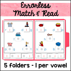 Reading File Folder Games and Activities - CVC Words