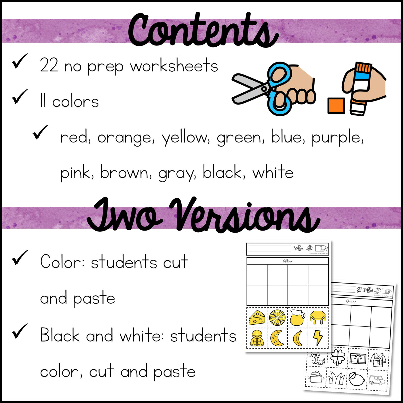 Color Cut Paste Worksheets Free Printable Valentine's Day Cut And