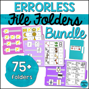 Errorless File Folder Games Basics BUNDLE