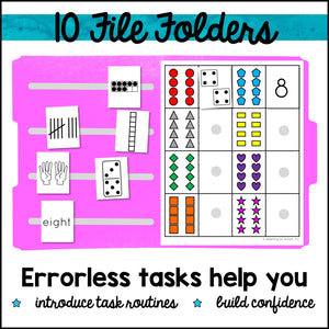 Errorless File Folder Games | Numbers and Counting 1-10