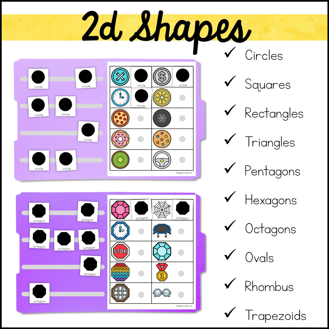 File Folder Games Shapes