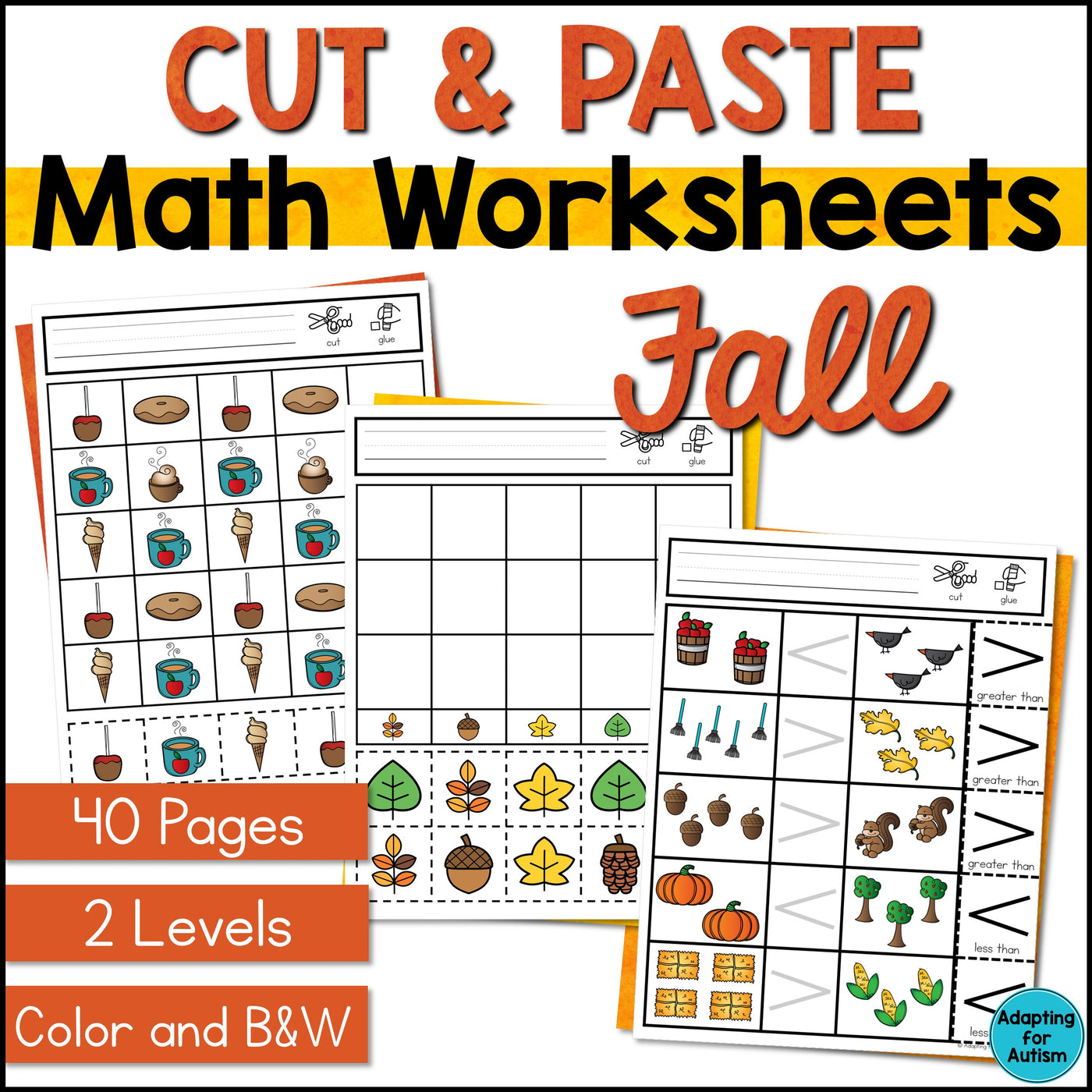 Easy Math Worksheets Fall Fall Addition Worksheets