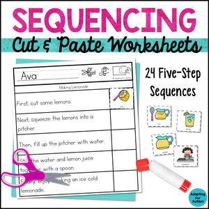 Cut and Paste Sequencing Activities (5 step)