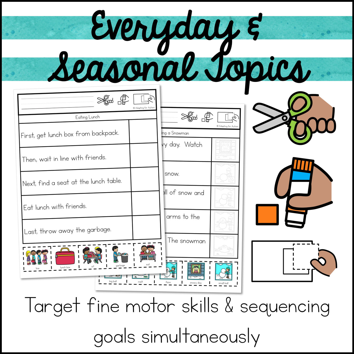 cut-and-paste-sequencing-activities-5-step-autism-work-tasks for 5 Step Sequencing Pictures Printable Free Cut and Paste Sequencing Activities (5 step) – Autism Work Tasks for 5 Step Sequencing Pictures Printable Free