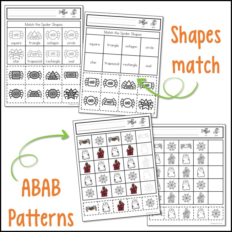 Halloween Cut and Paste Math Activities – Autism Work Tasks halloween-cut-and-paste-math-activities-autism-work-tasks
