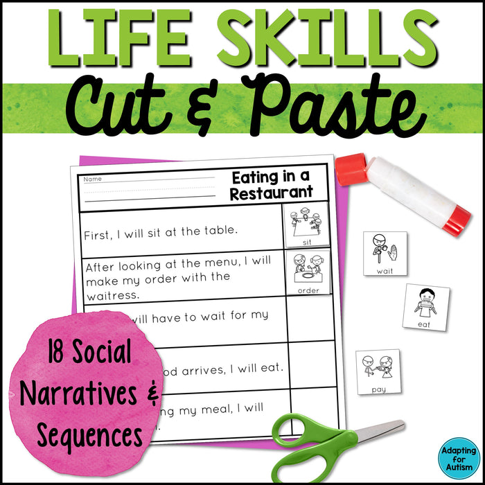 Sequencing Life Skills Cut and Paste Activities