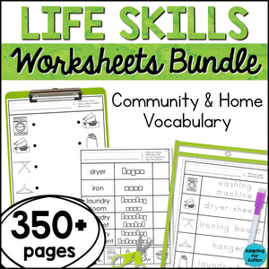 Life Skills Worksheets - Vocabulary BUNDLE