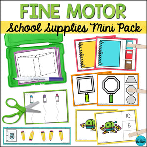 Back to School Fine Motor Activities and Task Cards Mini Pack