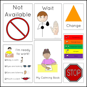 Special Education and Autism Visual Aids: Classroom Starter Pack