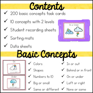 Special Education Task Boxes | Spring Basic Concepts