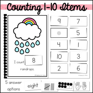 Spring Counting Activities Math Adapted Books | Count 1-20