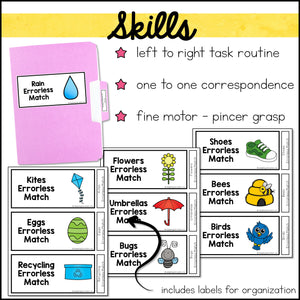 Errorless Spring File Folder Games and Activities