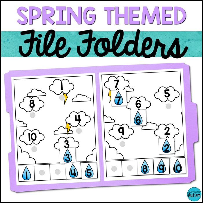 Spring File Folder Games and Activities – Autism Work Tasks