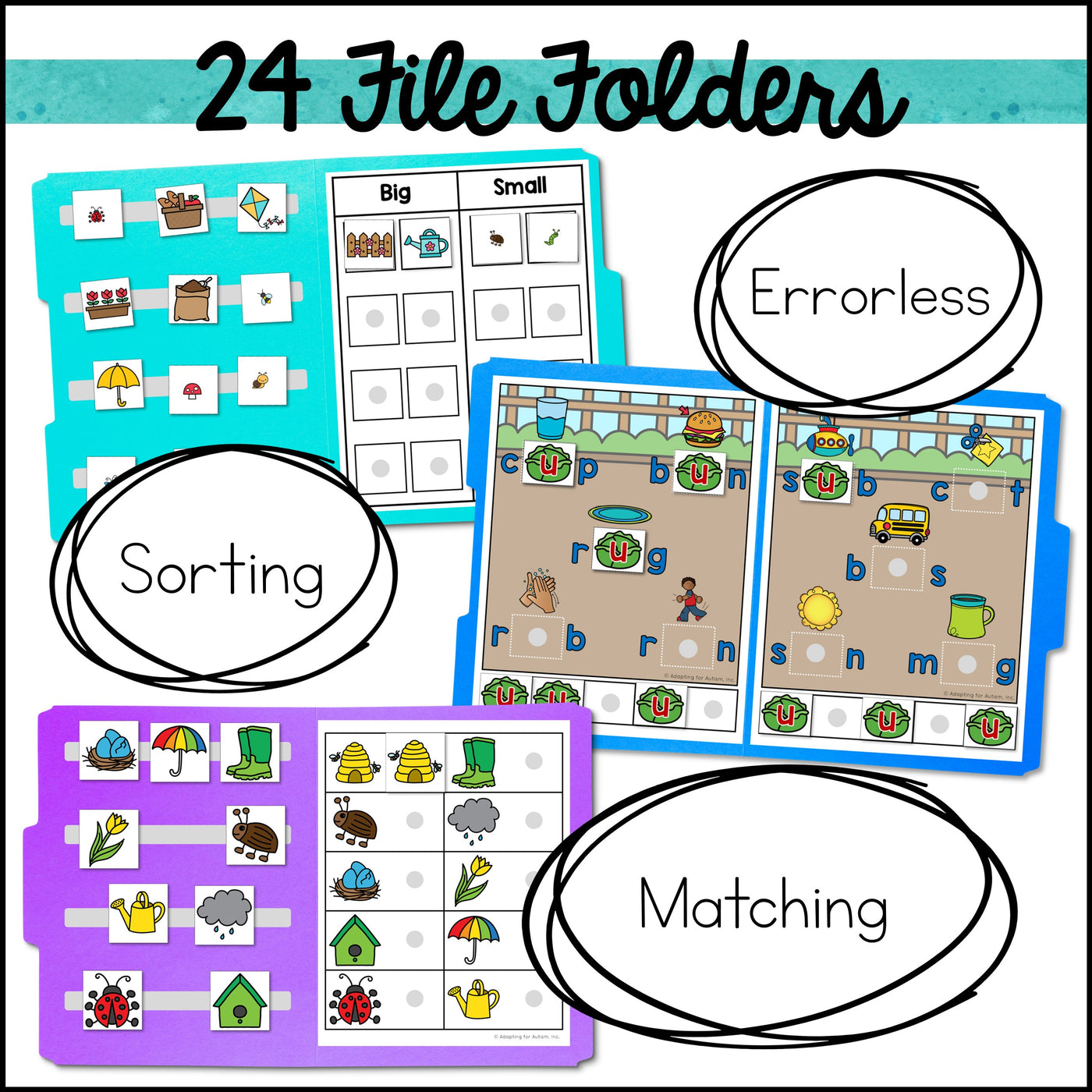Spring File Folder Games and Activities – Autism Work Tasks