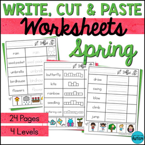 Spring Write Cut and Paste Activities