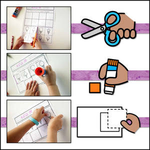 Summer Cut and Paste Math Worksheets