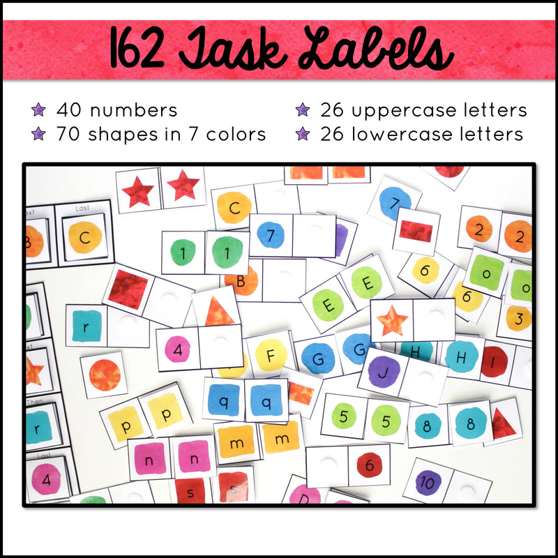Task Box Labels for Independent Work Stations – Autism Work Tasks