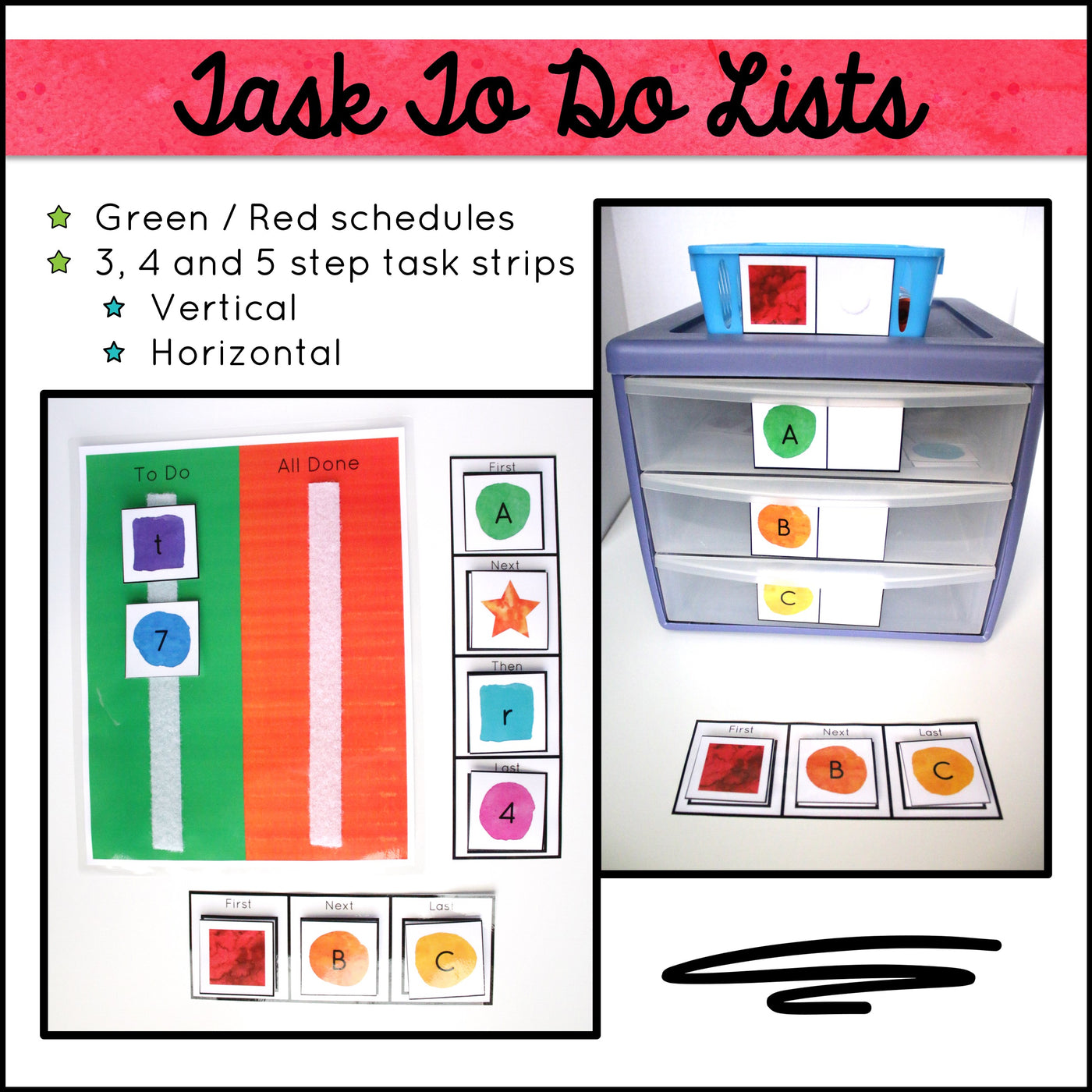 Task Box Labels for Independent Work Stations – Autism Work Tasks