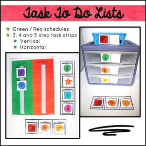Task Box Labels for Independent Work Stations