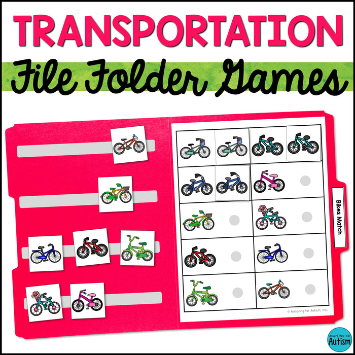 Transportation File Folder Games and Activities