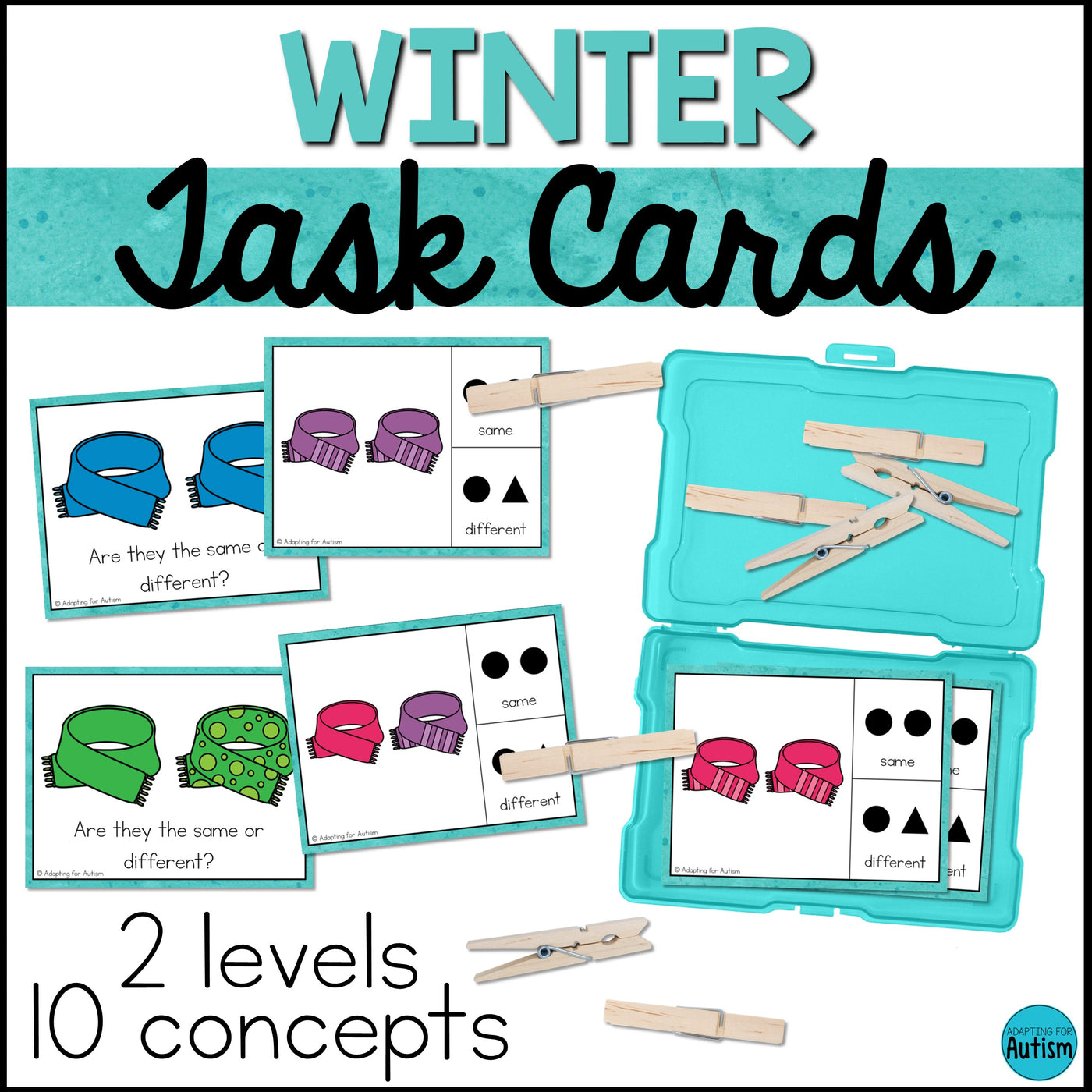 Special Education Task Boxes  Winter Basic Concepts – Autism Work Tasks