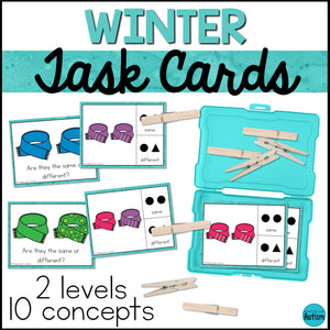 Special Education Task Boxes | Winter Basic Concepts