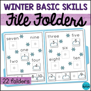 Winter Basic Skills File Folder Games and Activities