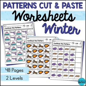 Winter Patterns Cut and Paste Activities